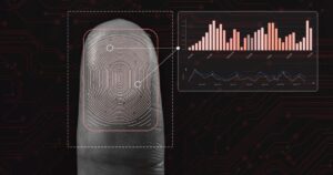 Ilustração de perícia forense digital e segurança cibernética.
